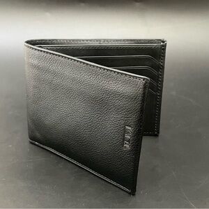 Tumi Nassau Double Billfold Wallet Black Leather